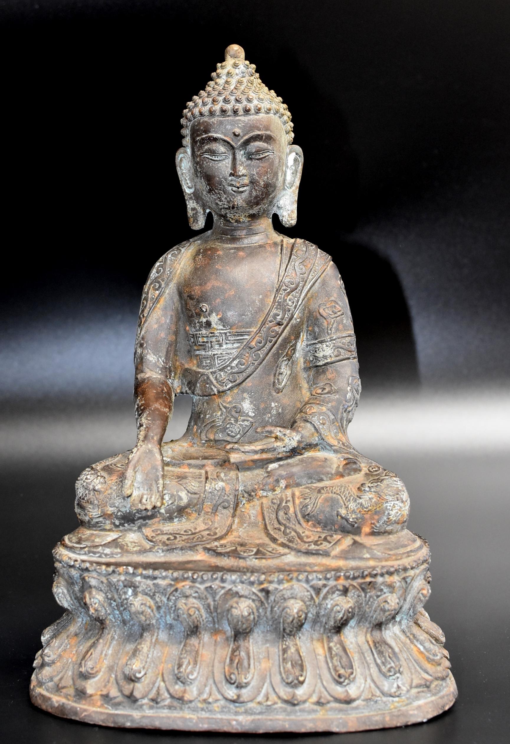 Chinese Antique Bronze Buddha, Charity and Compassion
