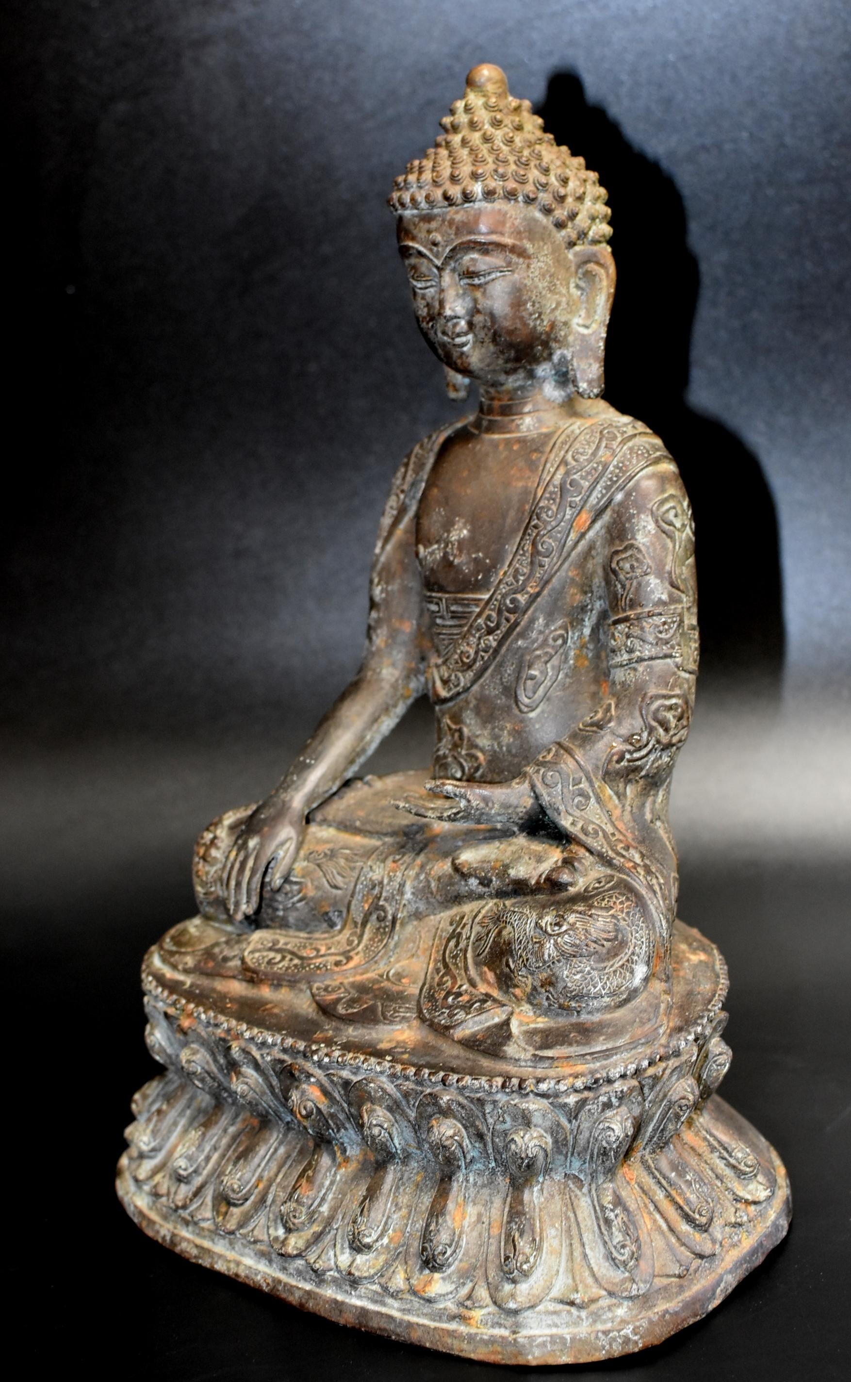 Antique Bronze Buddha, Charity and Compassion 2