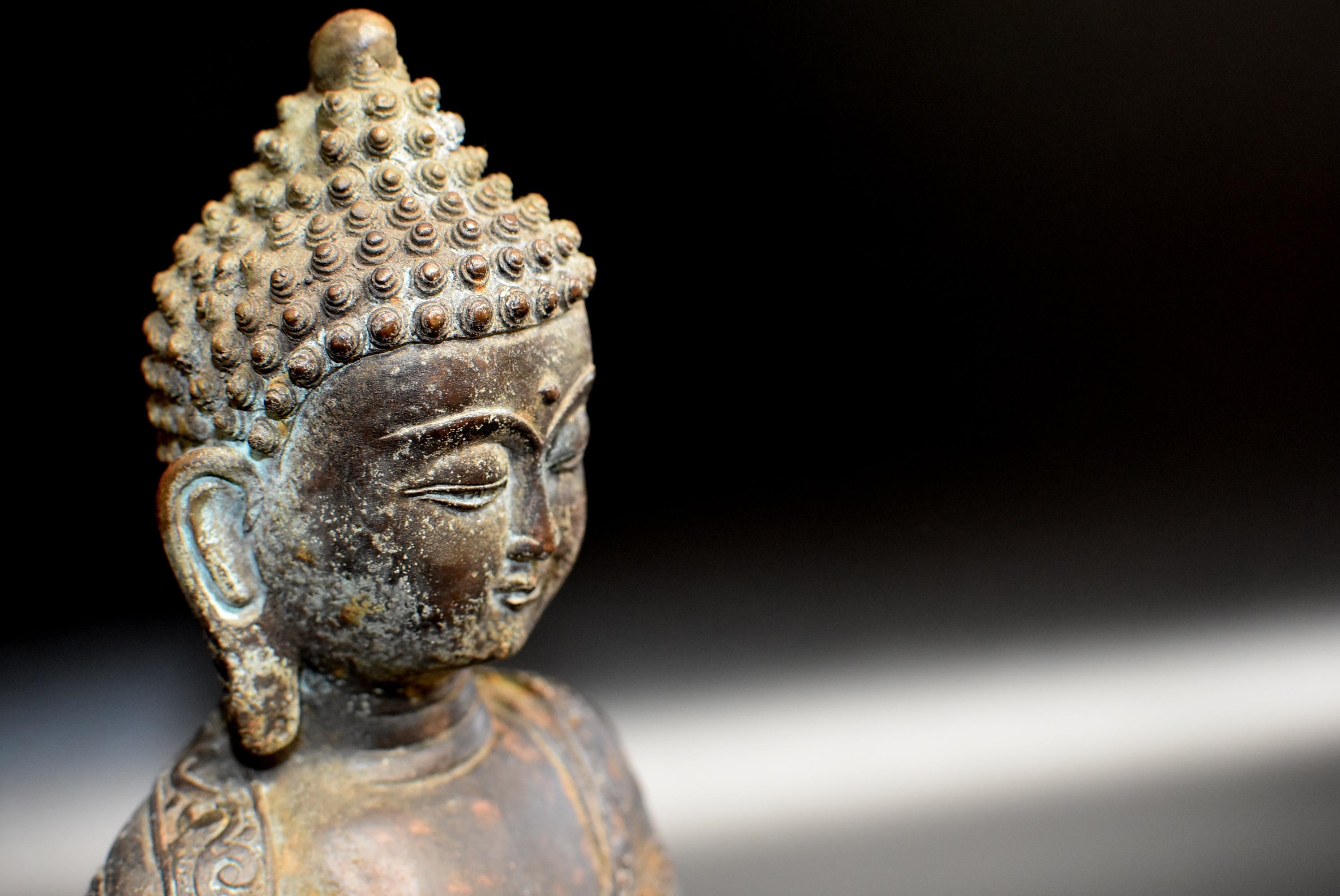 Antique Bronze Buddha, Charity and Compassion 3
