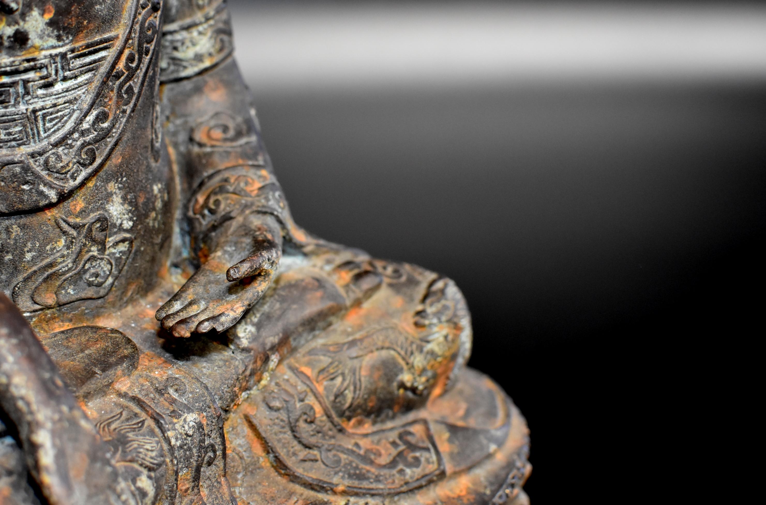 Antique Bronze Buddha, Charity and Compassion 4