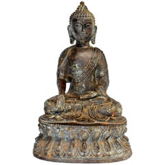 Antique Bronze Buddha, Charity and Compassion