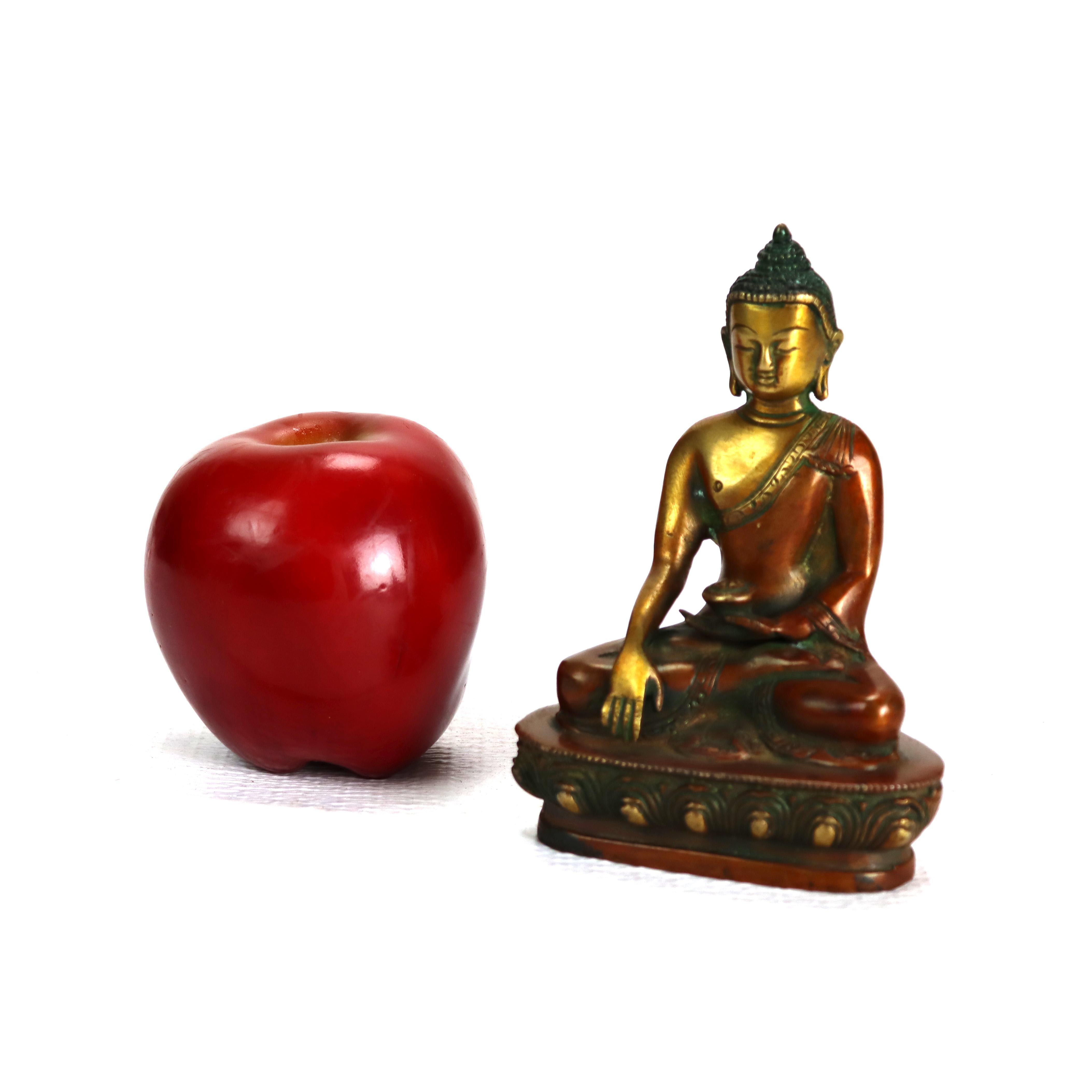 Figura di Buddha in bronzo antico C1920 In condizioni buone in vendita a Big Flats, NY