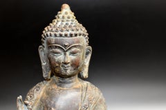 Antique Bronze Buddha, Gesture of Fearlessness