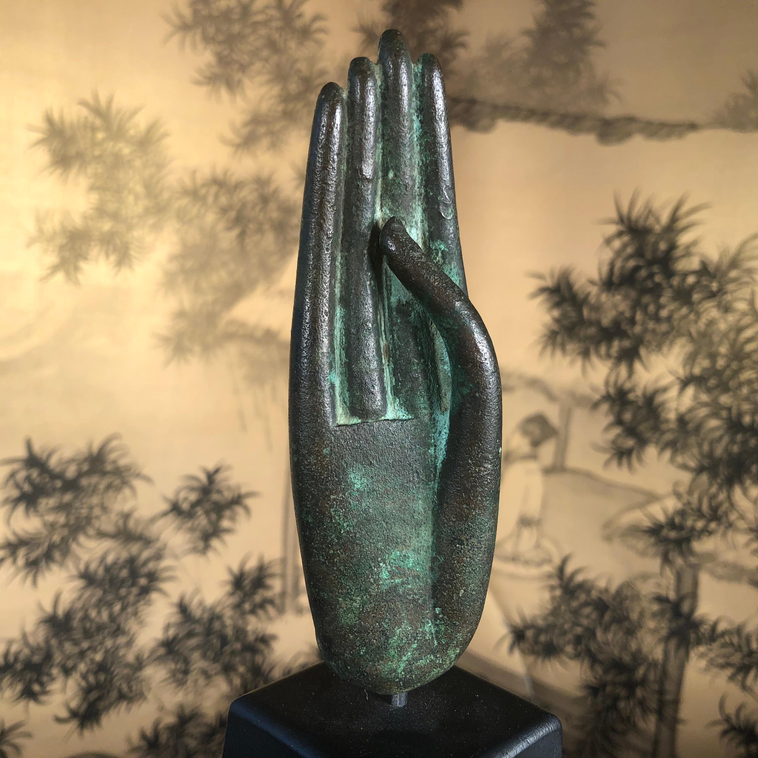 Antique Bronze Buddha Hand, 250 Years Old 7