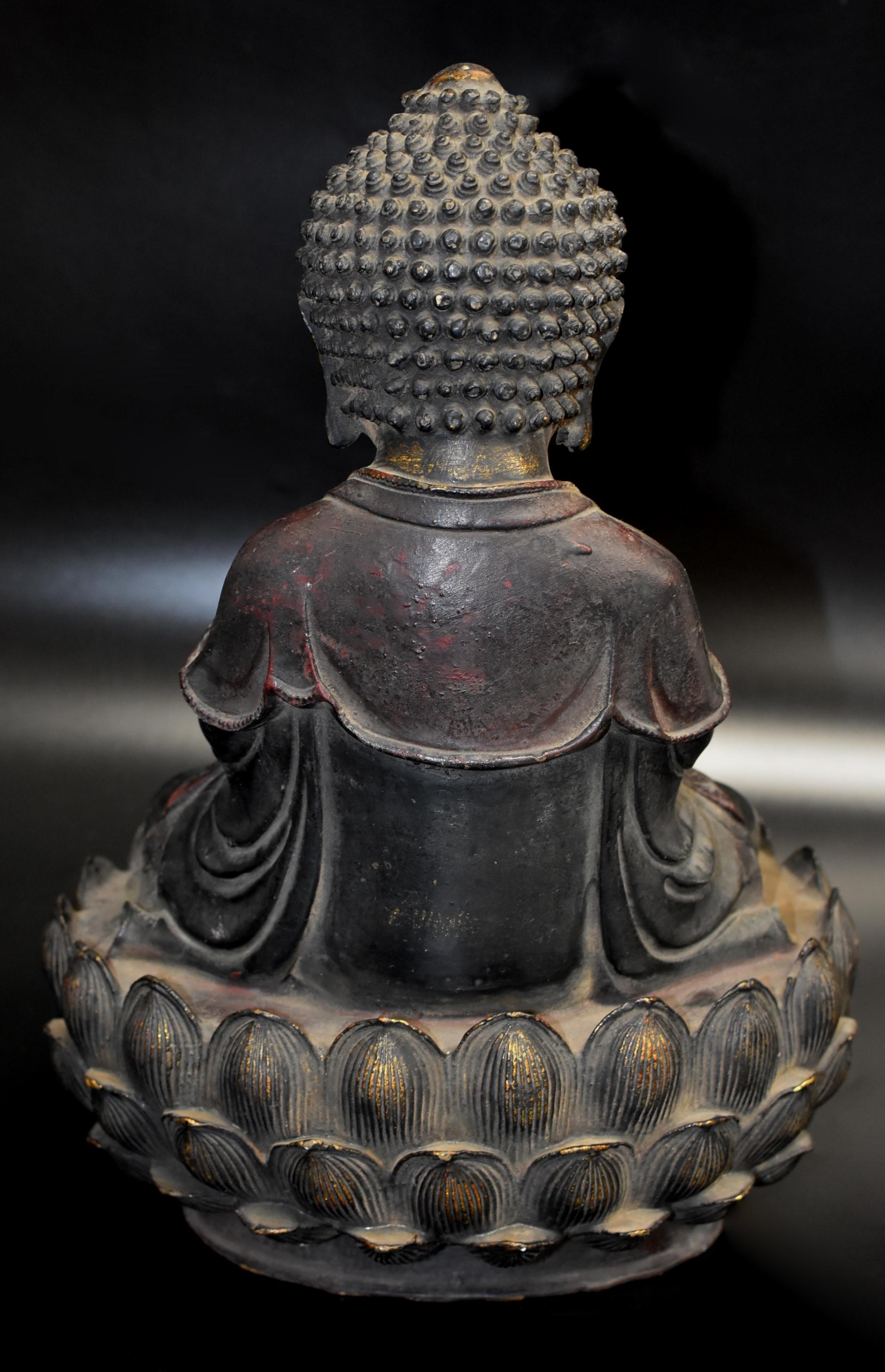 Bronze Buddha on Lotus Throne 8