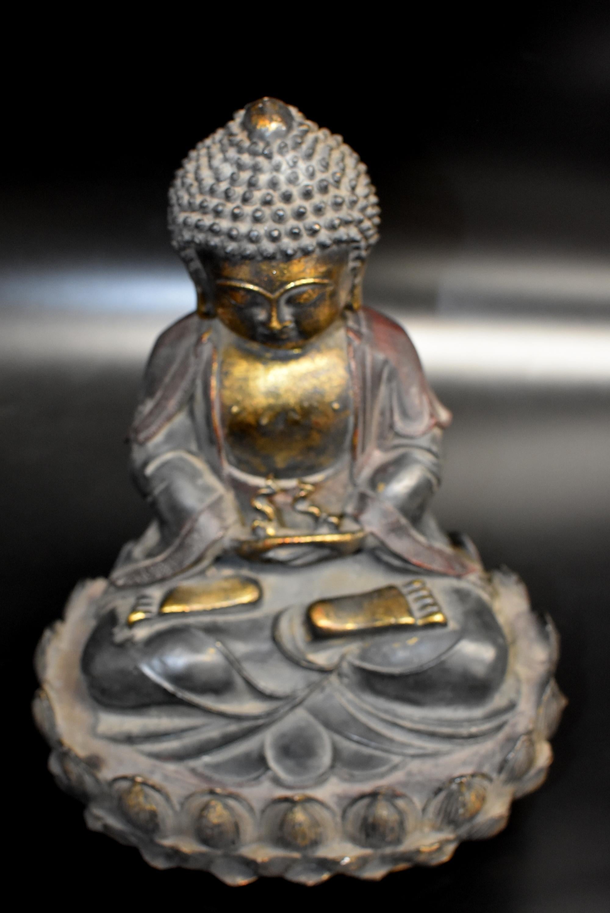 Bronze Buddha on Lotus Throne 13