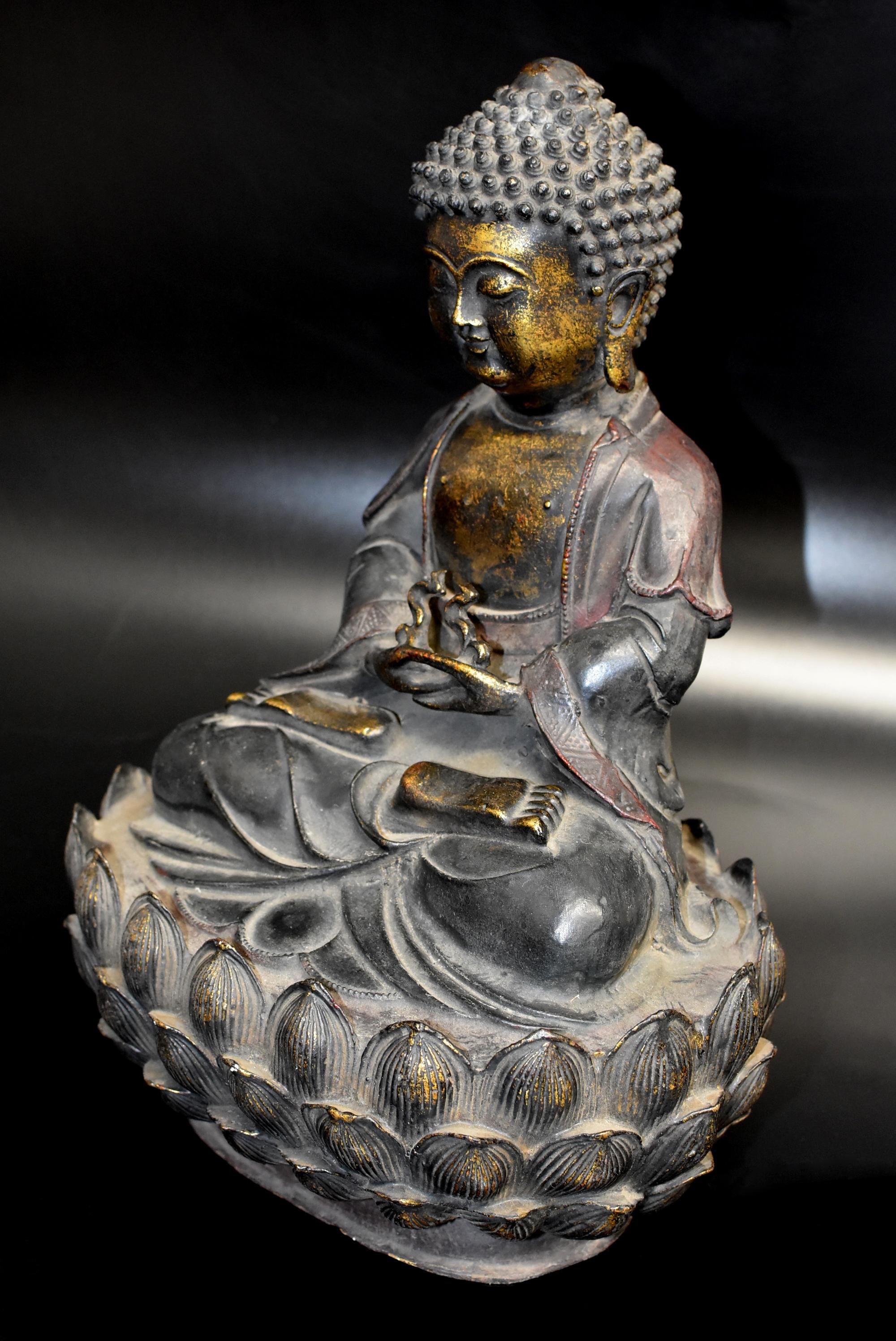 Bronze Buddha on Lotus Throne 2
