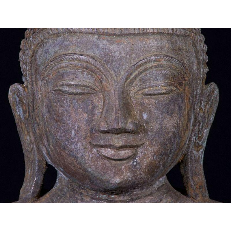 Antique Bronze Buddha Statue from Burma For Sale 5