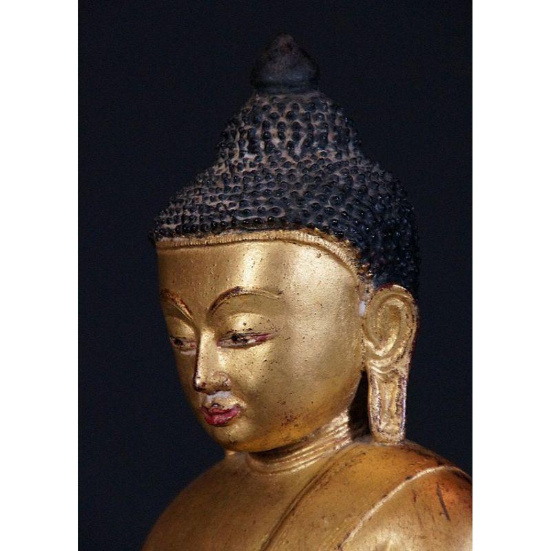 Antique Bronze Buddha Statue from Burma For Sale 5