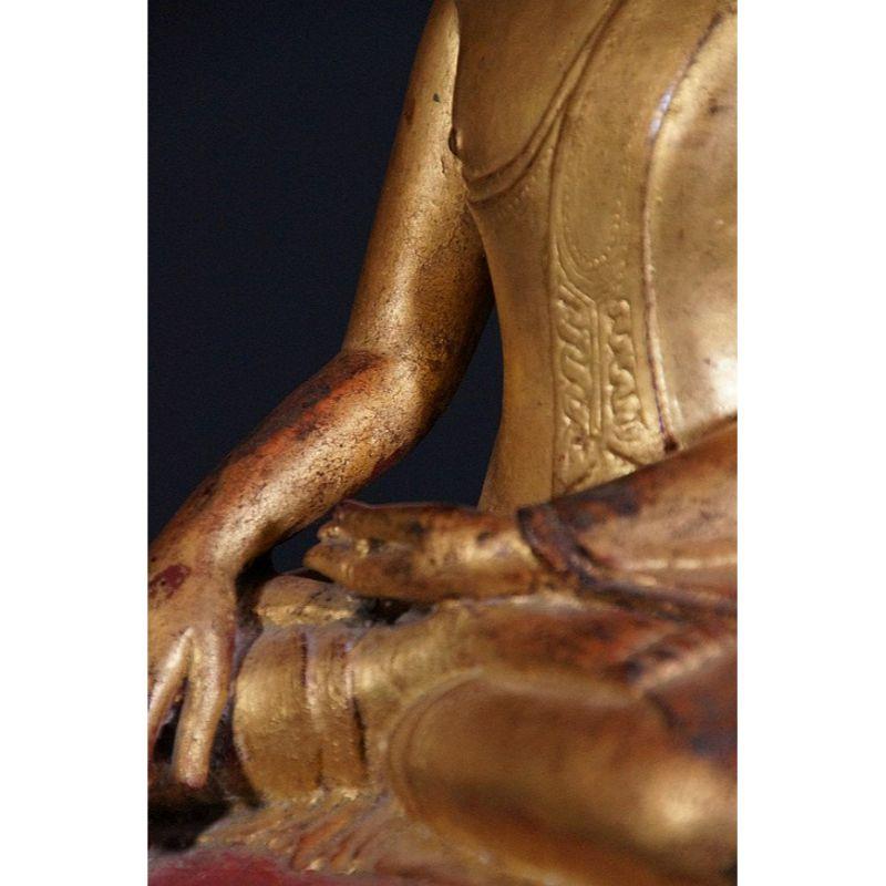 Antique Bronze Buddha Statue from Burma For Sale 6