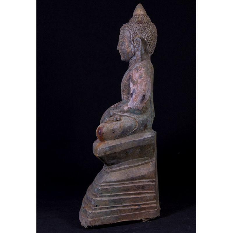 Burmese Antique Bronze Buddha Statue from Burma For Sale