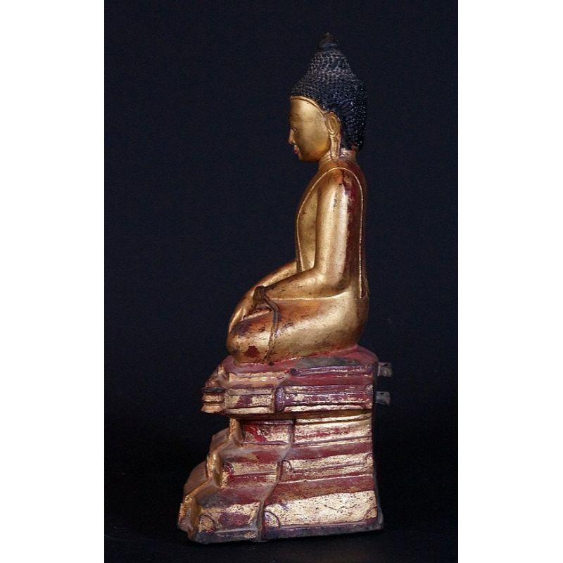 Burmese Antique Bronze Buddha Statue from Burma For Sale