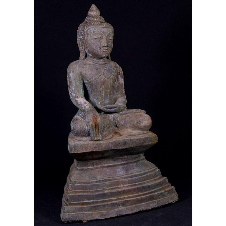 Antique Bronze Buddha Statue from Burma For Sale at 1stDibs