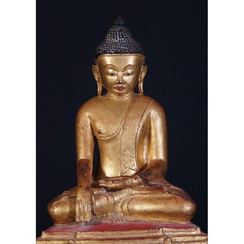 Antique Bronze Buddha Statue from Burma For Sale 3