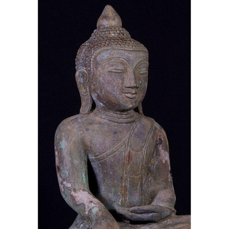 Antique Bronze Buddha Statue from Burma For Sale at 1stDibs