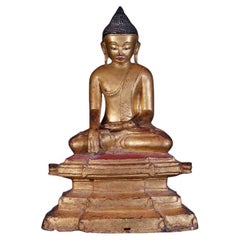 statue de Bouddha en bronze ancien de Birmanie