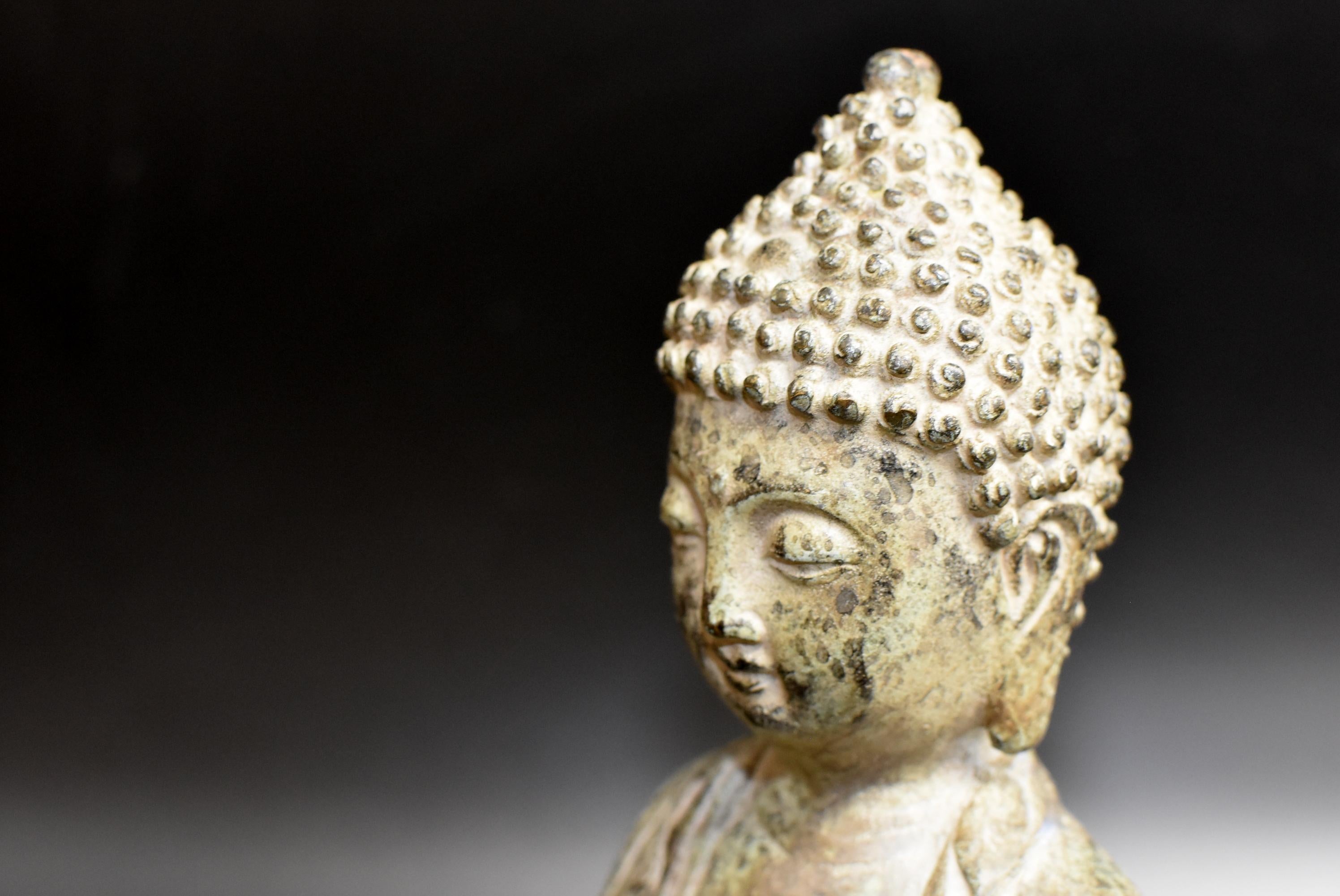 19th Century Antique Bronze Buddha, Young Buddha