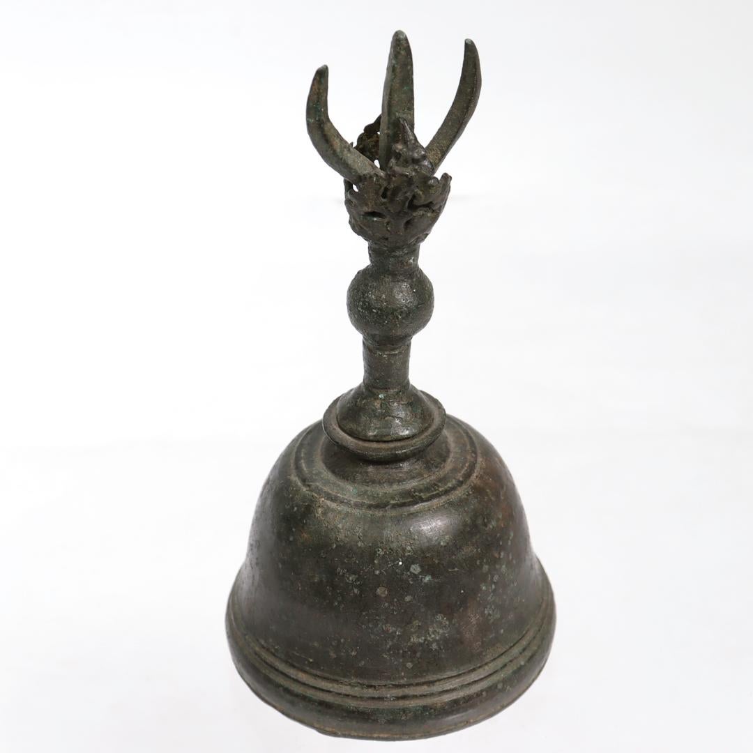 Antique Bronze Buddhist Ghanta Bell For Sale 2