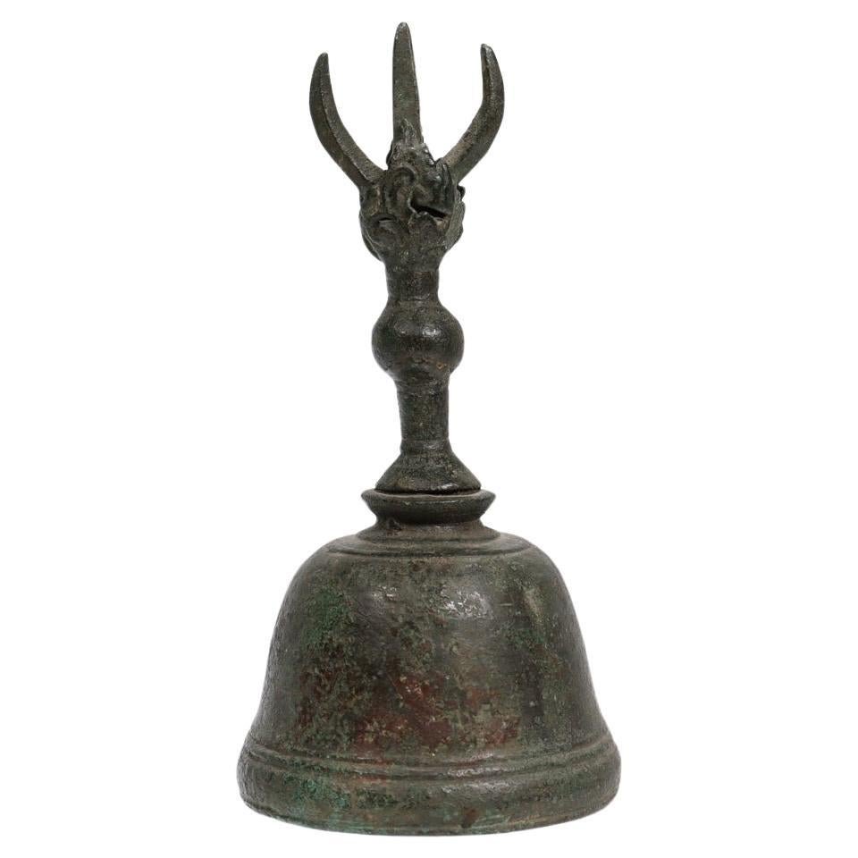Antique Bronze Buddhist Ghanta Bell For Sale