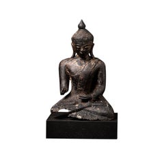 Antique Bronze Burmese Ava Buddha Statue from Burma Antique Bronze Burmese Ava Buddha Statue from Burma