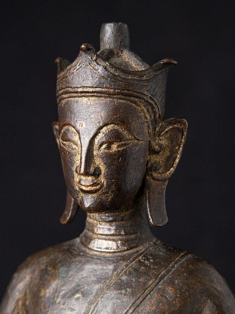 Antique Bronze Burmese Buddha from Burma For Sale 11