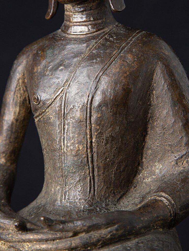 Antique Bronze Burmese Buddha from Burma For Sale 12
