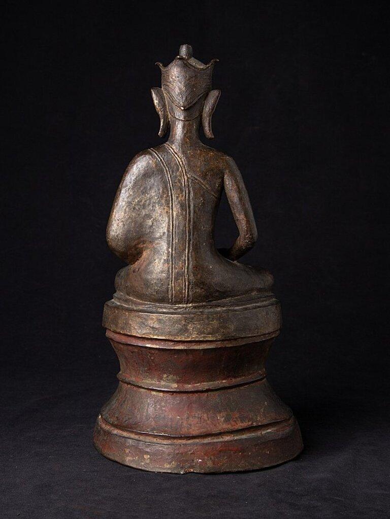 18th Century and Earlier Antique Bronze Burmese Buddha from Burma For Sale