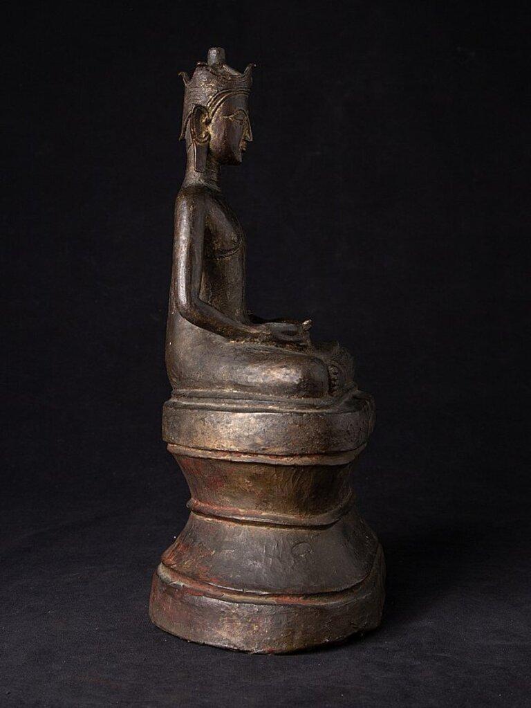Antique Bronze Burmese Buddha from Burma For Sale 1