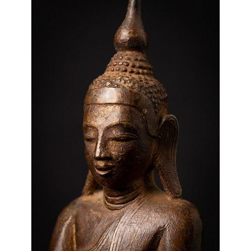 Antique bronze Burmese Buddha statue from Burma 6
