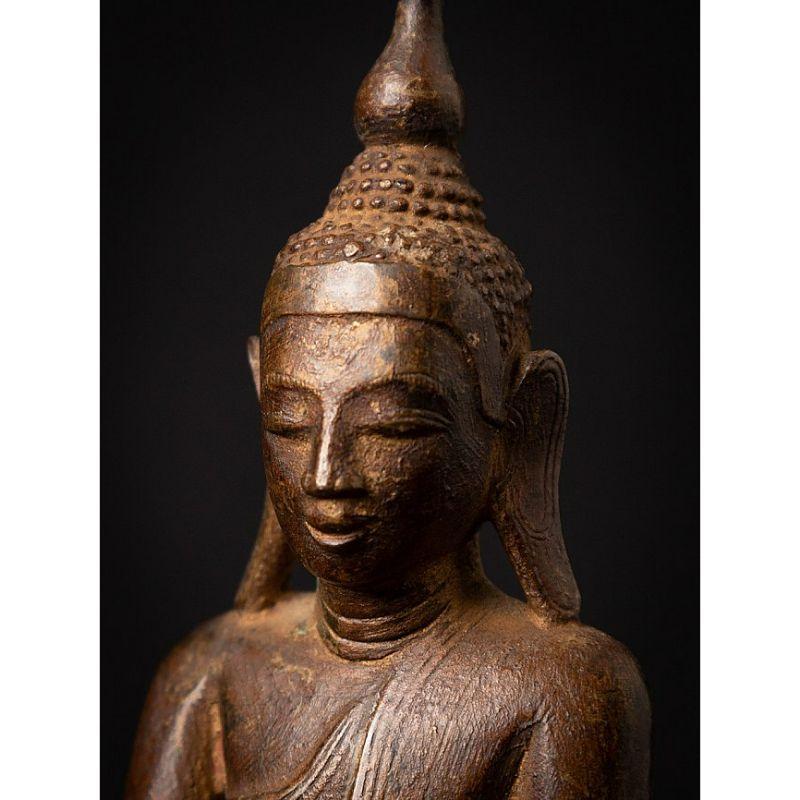 Antique bronze Burmese Buddha statue from Burma 8