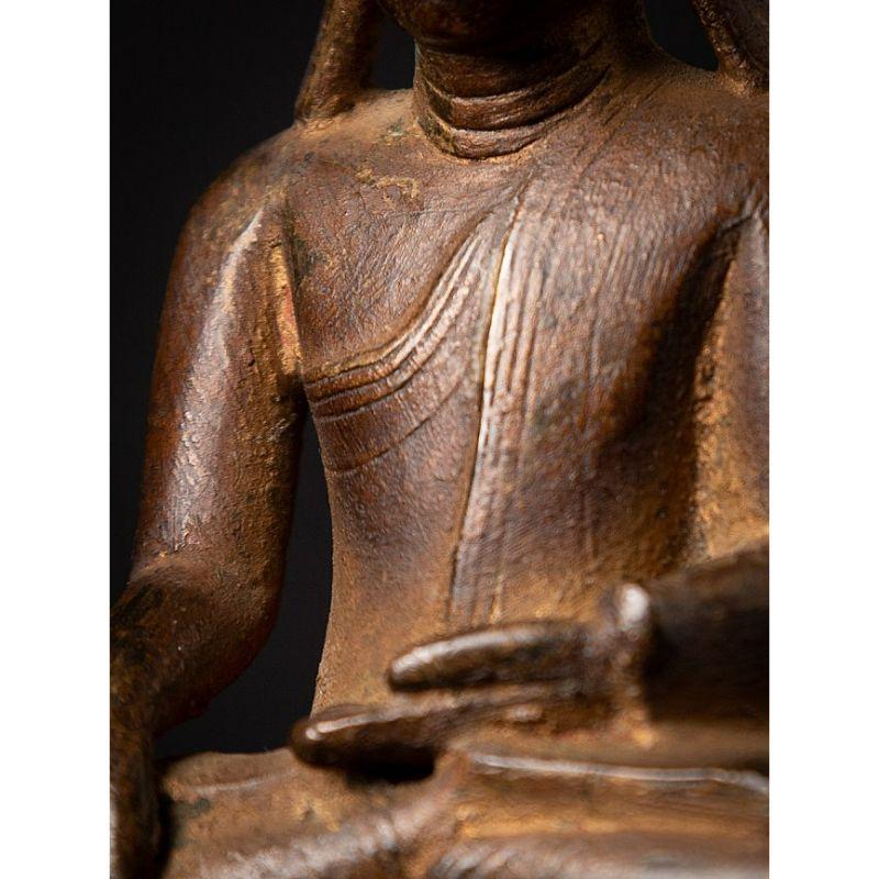Antique bronze Burmese Buddha statue from Burma 9