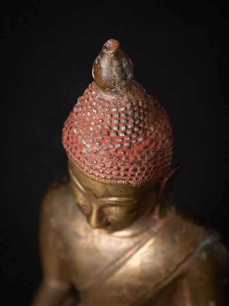 Antique Bronze Burmese Buddha Statue from Burma For Sale 10