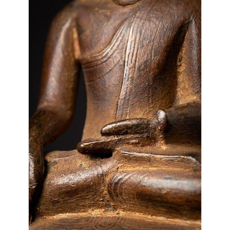 Antique bronze Burmese Buddha statue from Burma 10