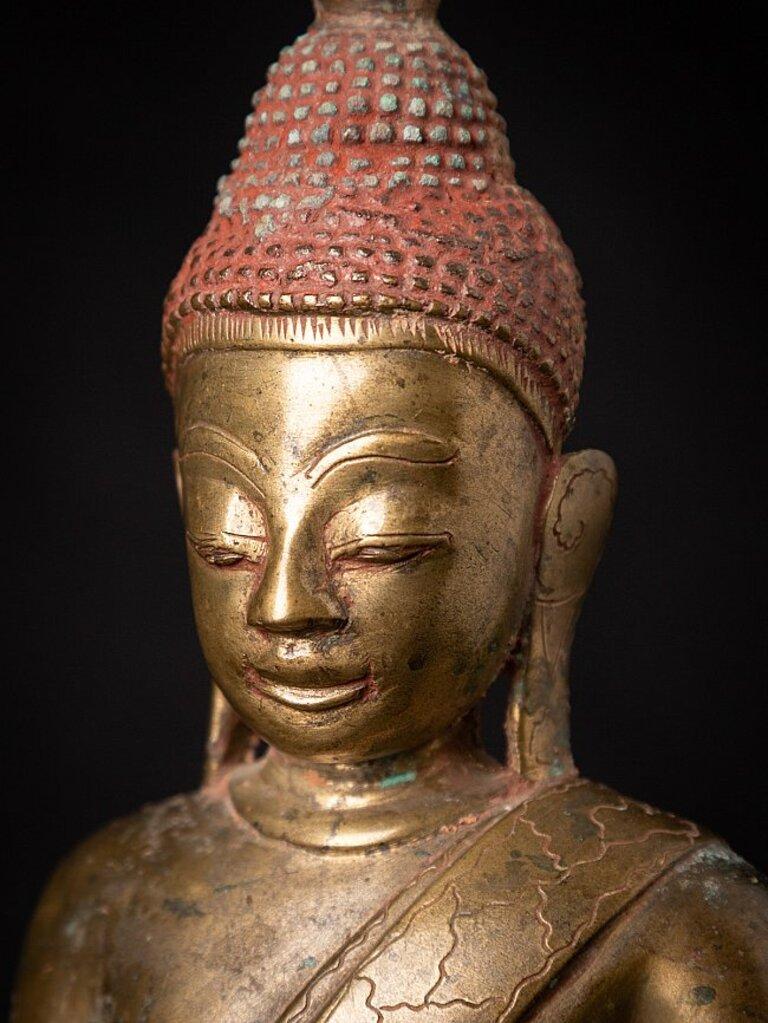Antique Bronze Burmese Buddha Statue from Burma For Sale 11
