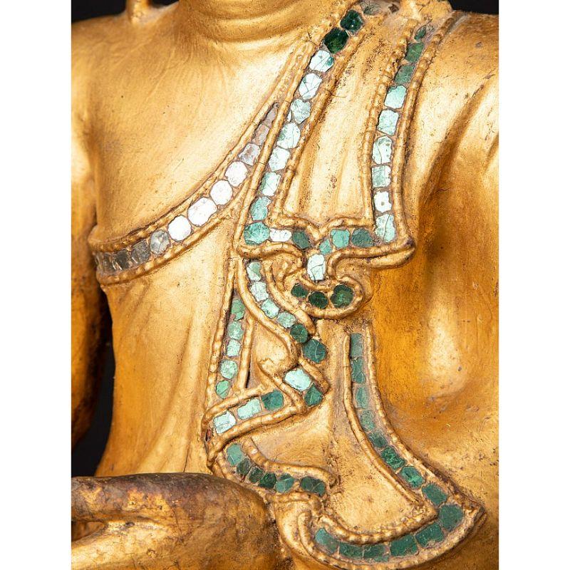 Statue de Bouddha birman de Birmanie en bronze ancien en vente 11