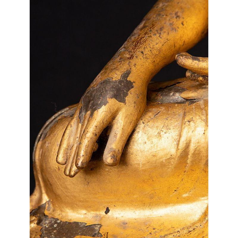 Statue de Bouddha birman de Birmanie en bronze ancien en vente 13
