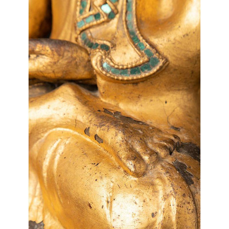 Statue de Bouddha birman de Birmanie en bronze ancien en vente 14