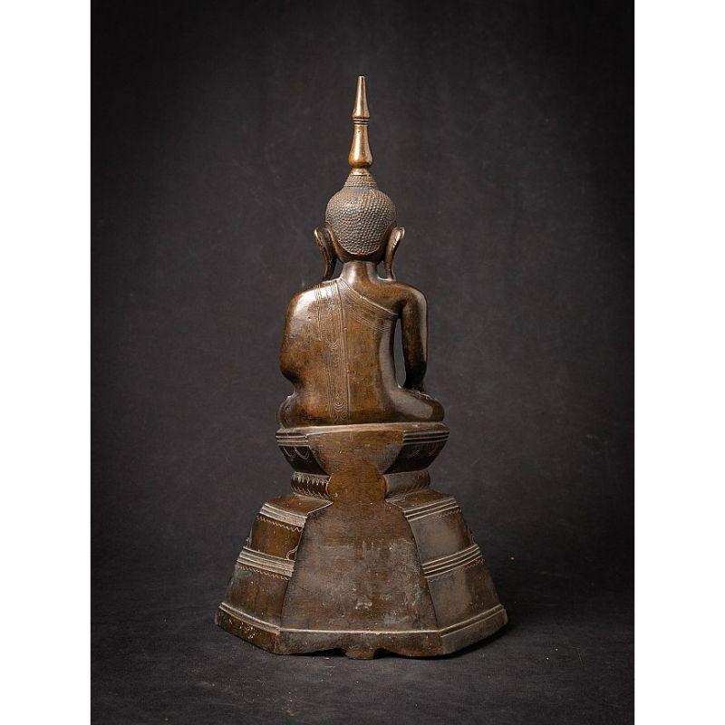 19th Century Antique Bronze Burmese Buddha Statue from Burma For Sale