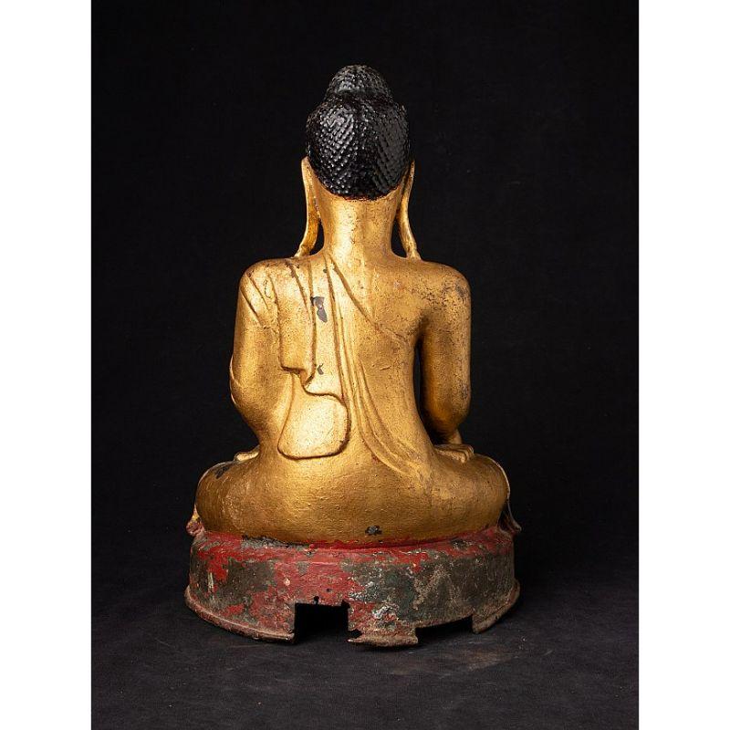 19th Century Antique Bronze Burmese Buddha Statue from Burma For Sale