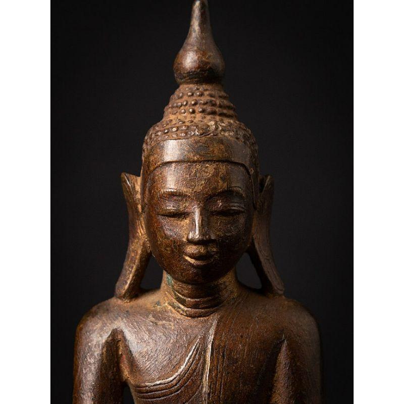Antique bronze Burmese Buddha statue from Burma 4