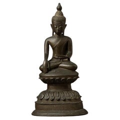 Antike burmesische Buddha-Statue aus Bronze aus Burma