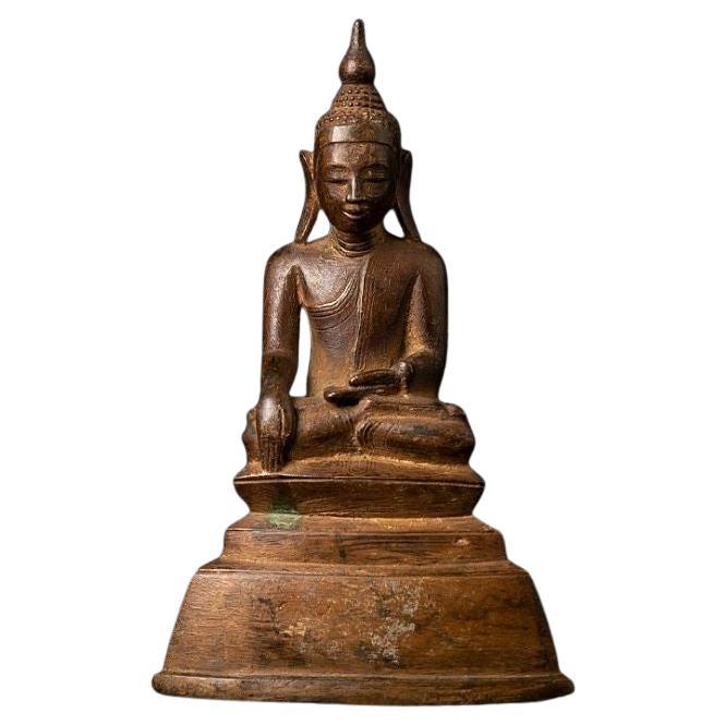 Antique bronze Burmese Buddha statue from Burma