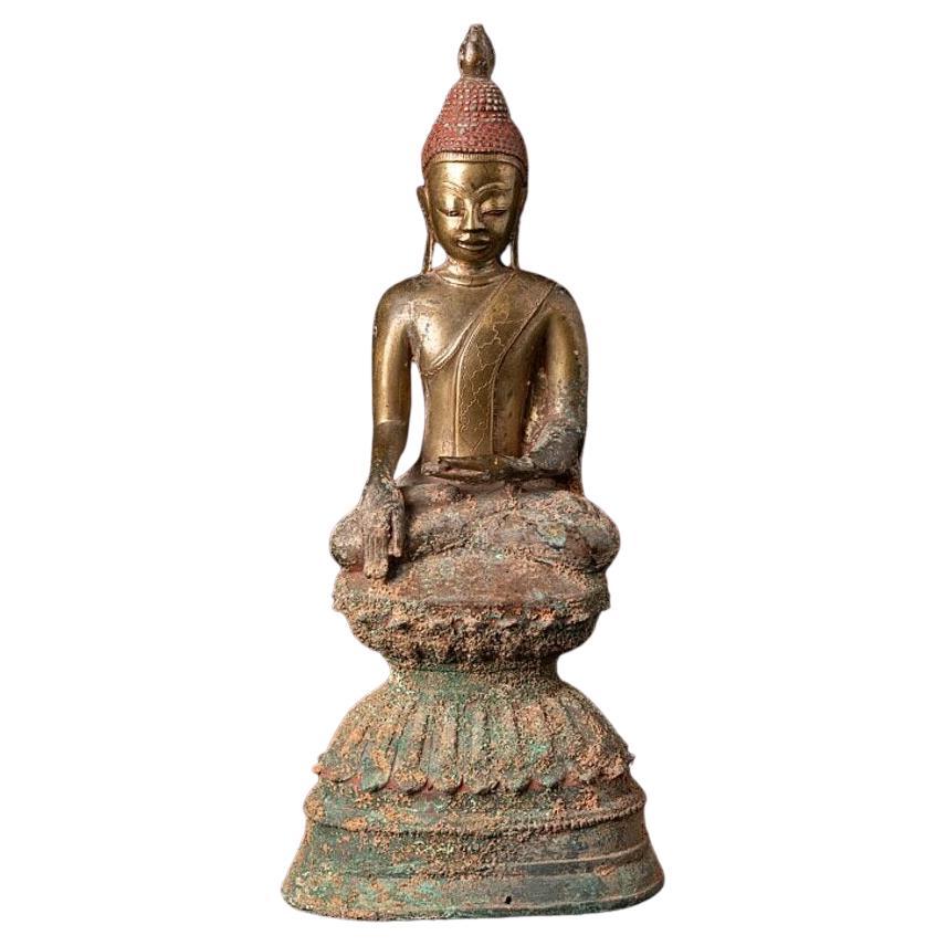 Antique Bronze Burmese Buddha Statue from Burma