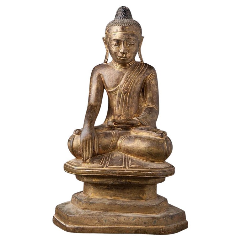 Antique bronze Burmese Buddha statue from Burma Original Buddhas For