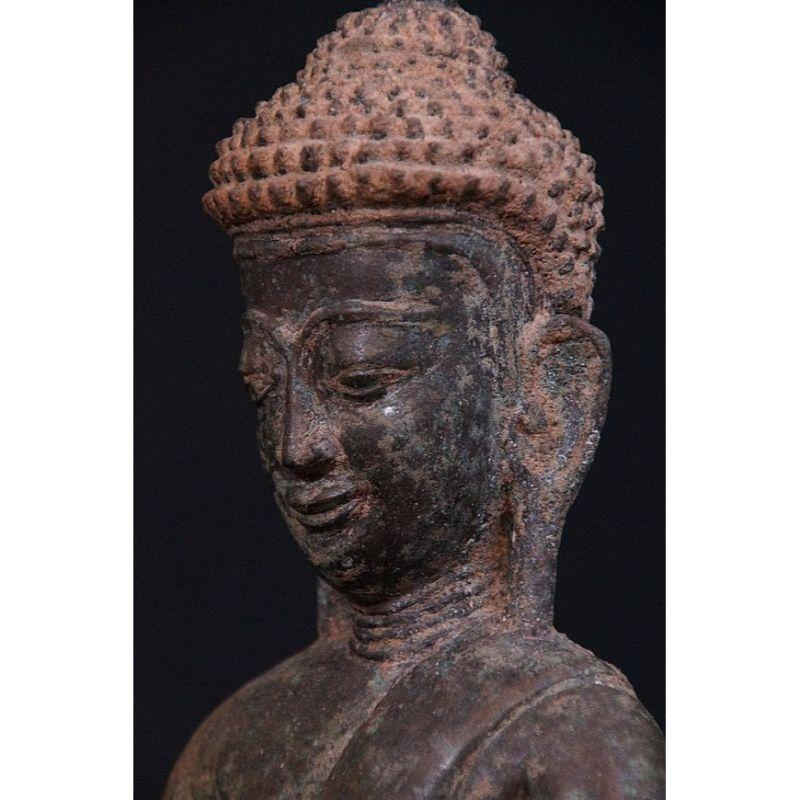 Antique Bronze Burmese Inwa Buddha from Burma For Sale 6