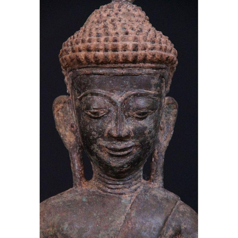 Antique Bronze Burmese Inwa Buddha from Burma For Sale 5