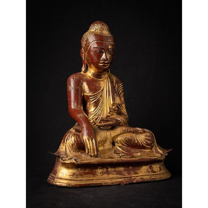Ancienne statue de Bouddha birman Mandalay en bronze, de Birmanie en vente 5