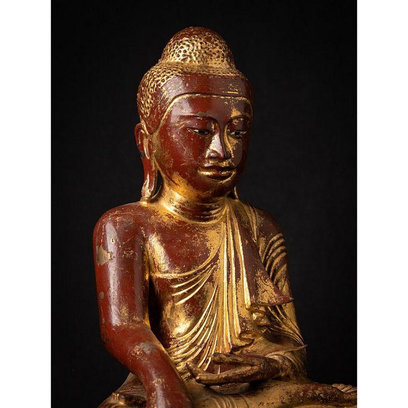 Estatua de Buda Mandalay de bronce antiguo de Birmania en venta 5