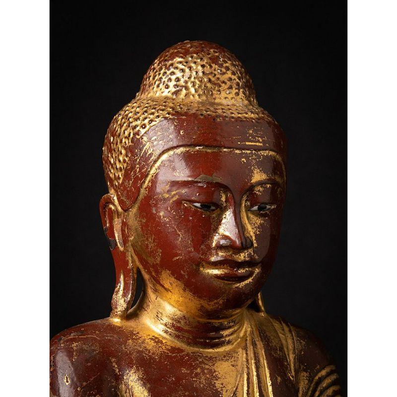 Ancienne statue de Bouddha birman Mandalay en bronze, de Birmanie en vente 7