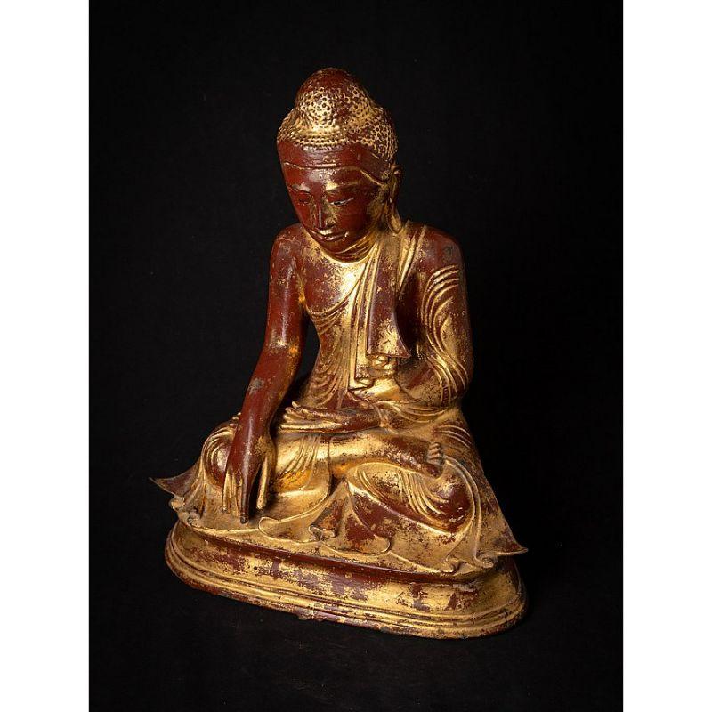 Ancienne statue de Bouddha birman Mandalay en bronze, de Birmanie en vente 8